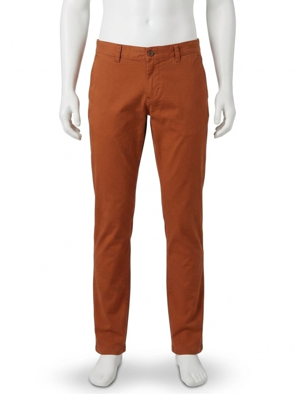 Salvatore Ferragamo Mens Burnt Orange Chino Trousers Gancini Size 36